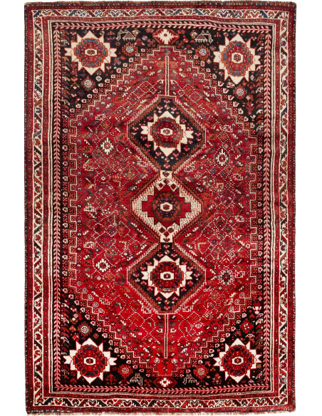 Rug Shiraz Persia maroon yellow 174x268