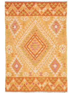 Tappeto Kilim Afghanistan 102x146 Arancione Gia