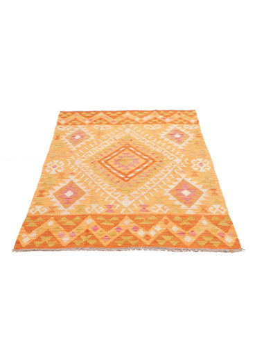 Tappeto Kilim Afghanistan 102x146 Arancione Gia