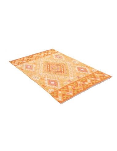 Tappeto Kilim Afghanistan 102x146 Arancione Gia