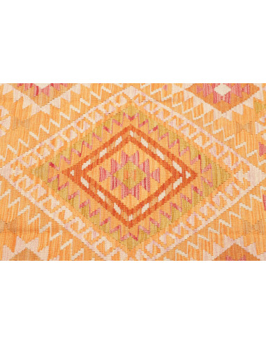 Tappeto Kilim Afghanistan 102x146 Arancione Gia