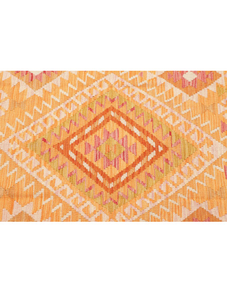 Tappeto Kilim Afghanistan 102x146 Arancione Gia