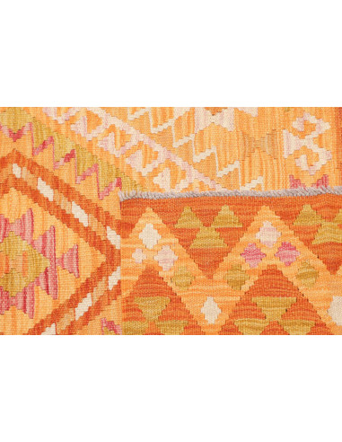 Tappeto Kilim Afghanistan 102x146 Arancione Gia