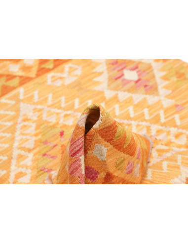 Tappeto Kilim Afghanistan 102x146 Arancione Gia