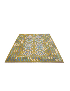 Tappeto Kilim Afghanistan 155x199 Ocra Blu Bian 2