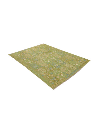 Tappeto Kilim Afghanistan 150x202 Verde Beige B
