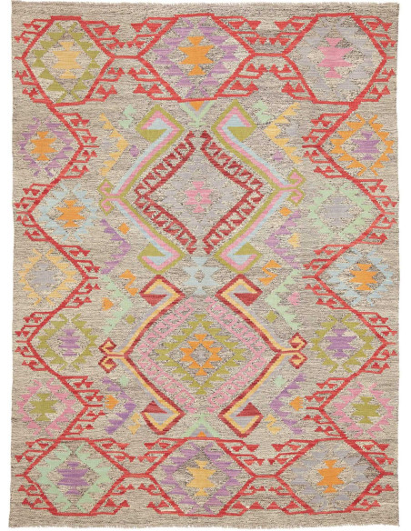 Rug Kilim Afghanistan 152x208 Light Grey Beige