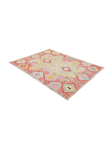 Rug Kilim Afghanistan 154x201 Beige Grey Coral