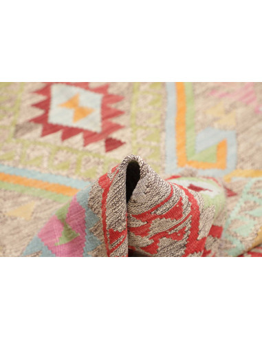Rug Kilim Afghanistan 154x201 Beige Grey Coral
