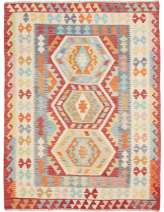 Tappeto Kilim Afghanistan 147x194 Rosso Terraco