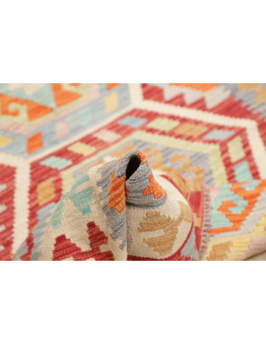 Tappeto Kilim Afghanistan 147x194 Rosso Terraco