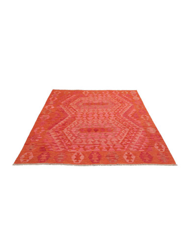 Tappeto Kilim Afghanistan 156x198 Rosso Arancio