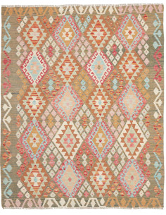 Tappeto Kilim Afghanistan 153x195 Marrone Khaki