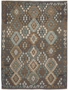 Tappeto Kilim Afghanistan 154x202 Grigio Antrac