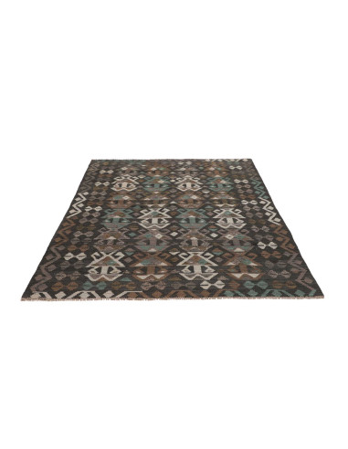 Rug Kilim Afghanistan 151x198 Charcoal Grey Bei
