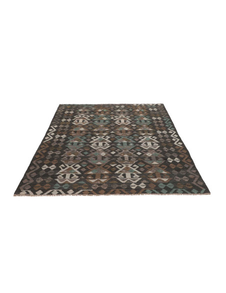 Rug Kilim Afghanistan 151x198 Charcoal Grey Bei
