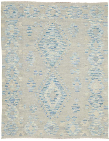 Tappeto Kilim Afghanistan 152x196 Grigio Blu Ci