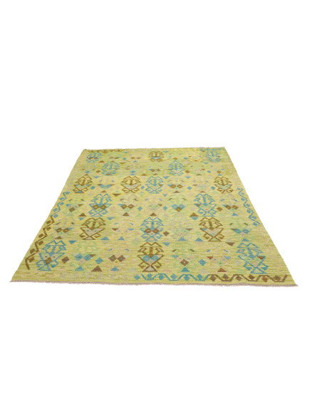 Rug Kilim Afghanistan 162x205 Light Green Turqu