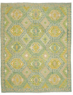 Tappeto Kilim Afghanistan 159x200 Verde Acqua V