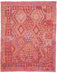Tappeto Kilim Afghanistan 153x194 Rosso Rosa Ar