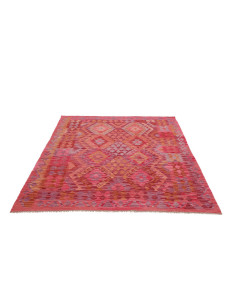 Tappeto Kilim Afghanistan 153x194 Rosso Rosa Ar 2