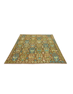 Tappeto Kilim Afghanistan 157x204 Marrone Oliva 2