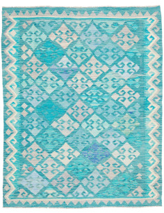 Tappeto Kilim Afghanistan 154x198 Verde Acqua T