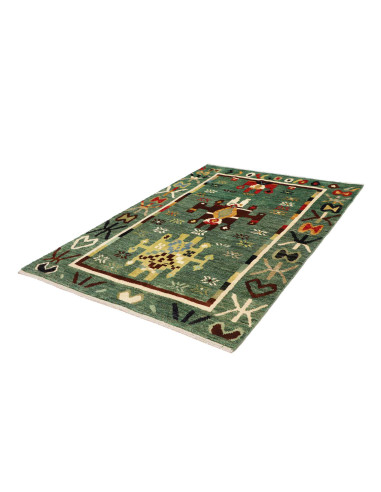 Tappeto Gabbeh Marrakech Pakistan 155x215 Verde