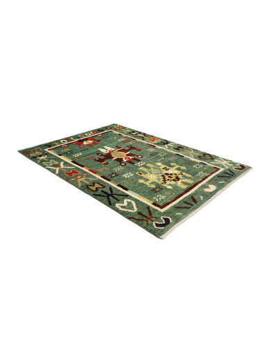 Tappeto Gabbeh Marrakech Pakistan 155x215 Verde