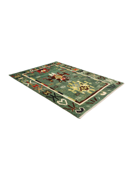 Tappeto Gabbeh Marrakech Pakistan 155x215 Verde