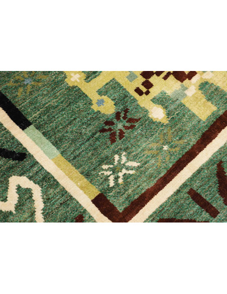 Tappeto Gabbeh Marrakech Pakistan 155x215 Verde