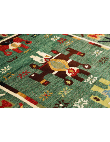 Tappeto Gabbeh Marrakech Pakistan 155x215 Verde