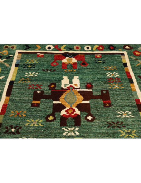 Tappeto Gabbeh Marrakech Pakistan 155x215 Verde