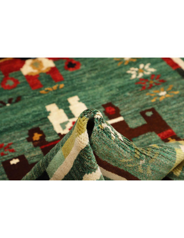 Tappeto Gabbeh Marrakech Pakistan 155x215 Verde