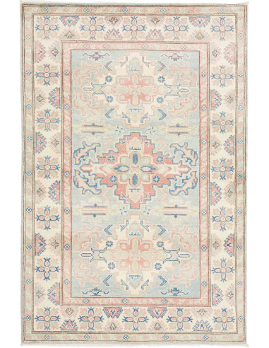 Tappeto Kazak Afghanistan 119x180 Azzurro Paste