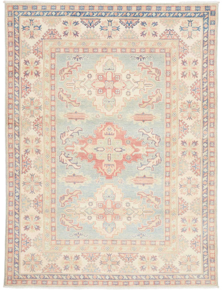 Tappeto Kazak Afghanistan 152x204 Blu Chiaro Te