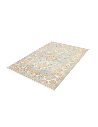 Rug Kazak Afghanistan 122x175 Sky Blue Ivory Pe