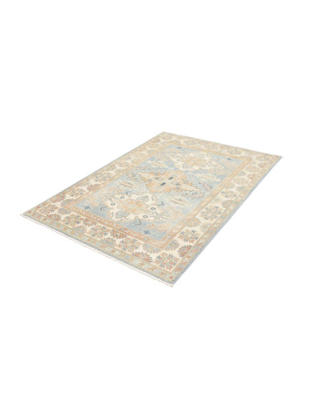Rug Kazak Afghanistan 122x175 Sky Blue Ivory Pe