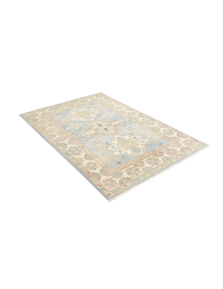 Rug Kazak Afghanistan 122x175 Sky Blue Ivory Pe