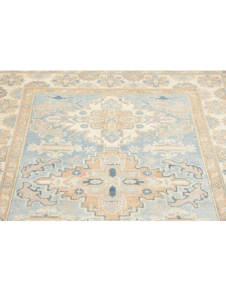 Rug Kazak Afghanistan 122x175 Sky Blue Ivory Pe