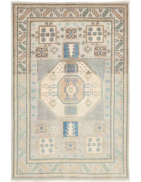 Tappeto Kazak Afghanistan 119x180 Grigio Azzurr