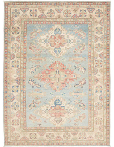 Tappeto Kazak Afghanistan 170x228 Azzurro Crema
