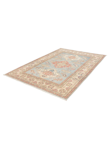 Tappeto Kazak Afghanistan 170x228 Azzurro Crema