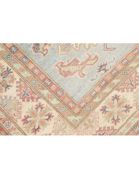 Tappeto Kazak Afghanistan 170x228 Azzurro Crema