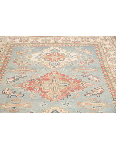 Tappeto Kazak Afghanistan 170x228 Azzurro Crema