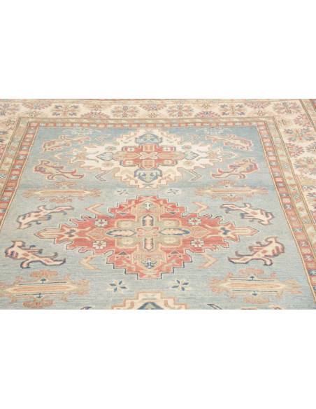 Tappeto Kazak Afghanistan 170x228 Azzurro Crema