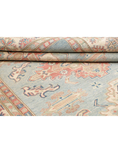 Tappeto Kazak Afghanistan 170x228 Azzurro Crema