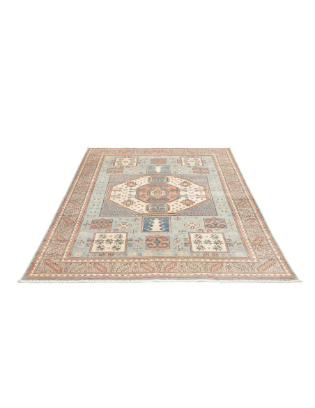 Tappeto Kazak Afghanistan 145x196 Azzurro Cielo