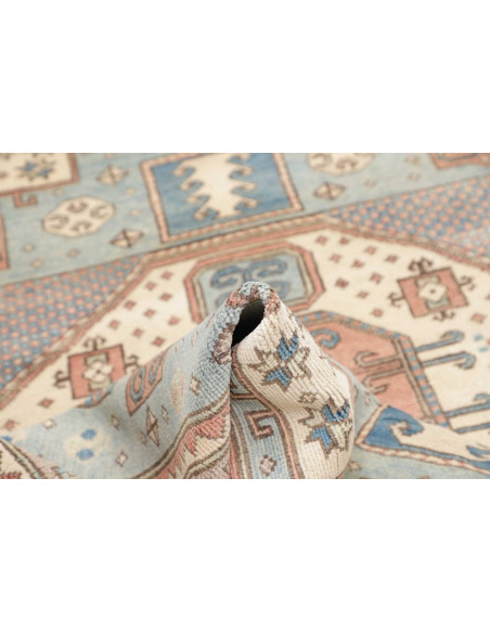 Tappeto Kazak Afghanistan 145x196 Azzurro Cielo