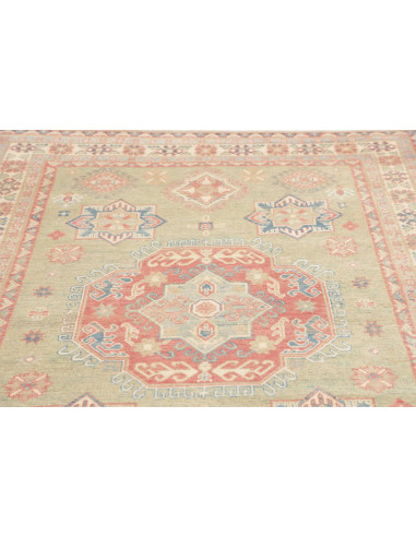 Tappeto Kazak Afghanistan 155x196 Verde Salvia